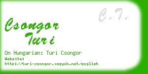 csongor turi business card